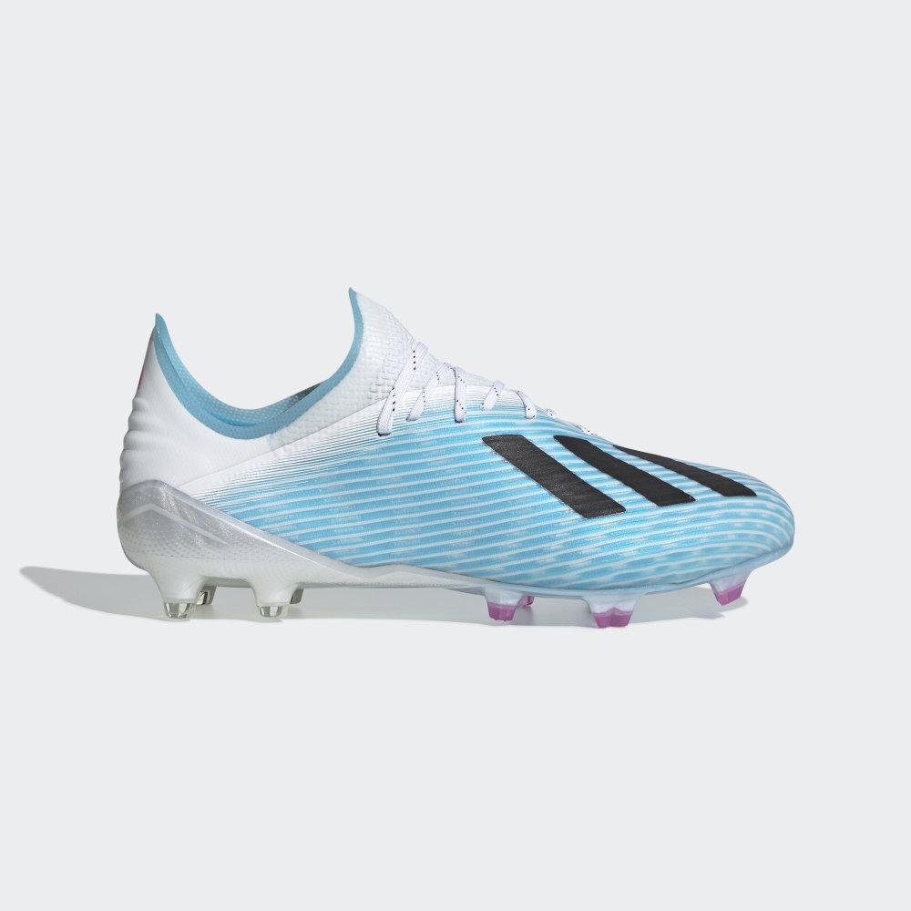 Ghete Fotbal Adidas X 19.1 Firm Ground Barbati Romania - Albastri Deschis/Negrii/Roz F35316